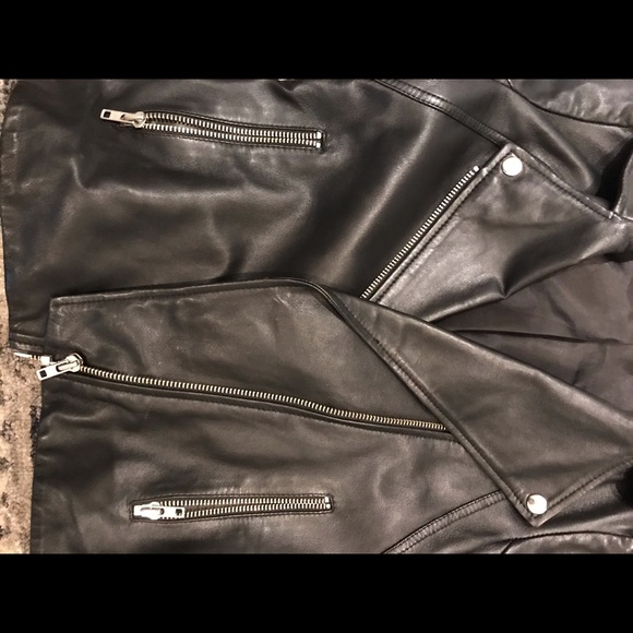 Leather biker jacket - Picture 4 of 6